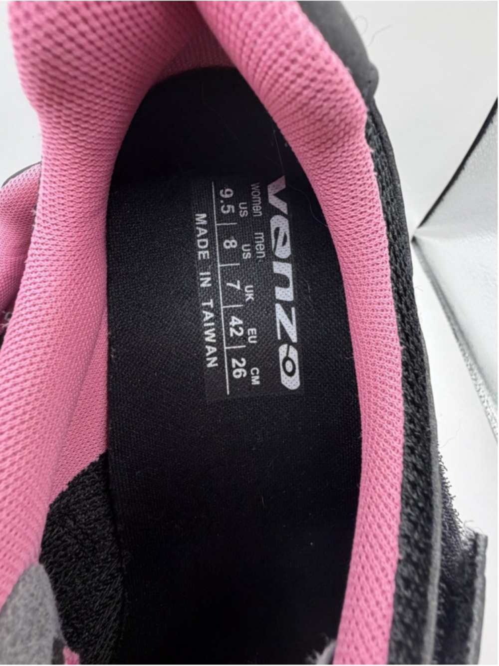 Venzo MX Cycling Bicycle Bike Shoes Strap Black Pink Womens Size 8 Mens 9.5 - Picture 5 of 9